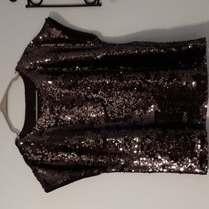 Black sequin shirt - NWOT